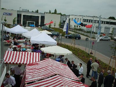 Baustoffhandel Eröffnungsfeier Marktstände Baustoffhandel Eröffnungsfeier Marktstände