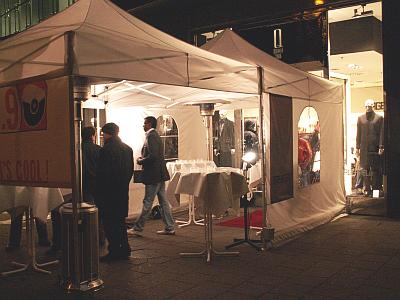 Lagerfeld Shop Webeveranstaltung Baldachine